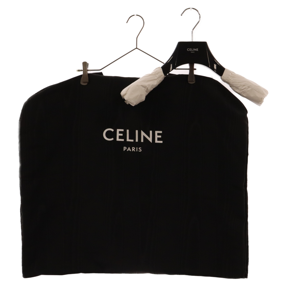 CELINE セリーヌ ウールギャバジン ノッチドカラー 2ボタン ボクシージャケット ブラック 2V74G650D_画像6