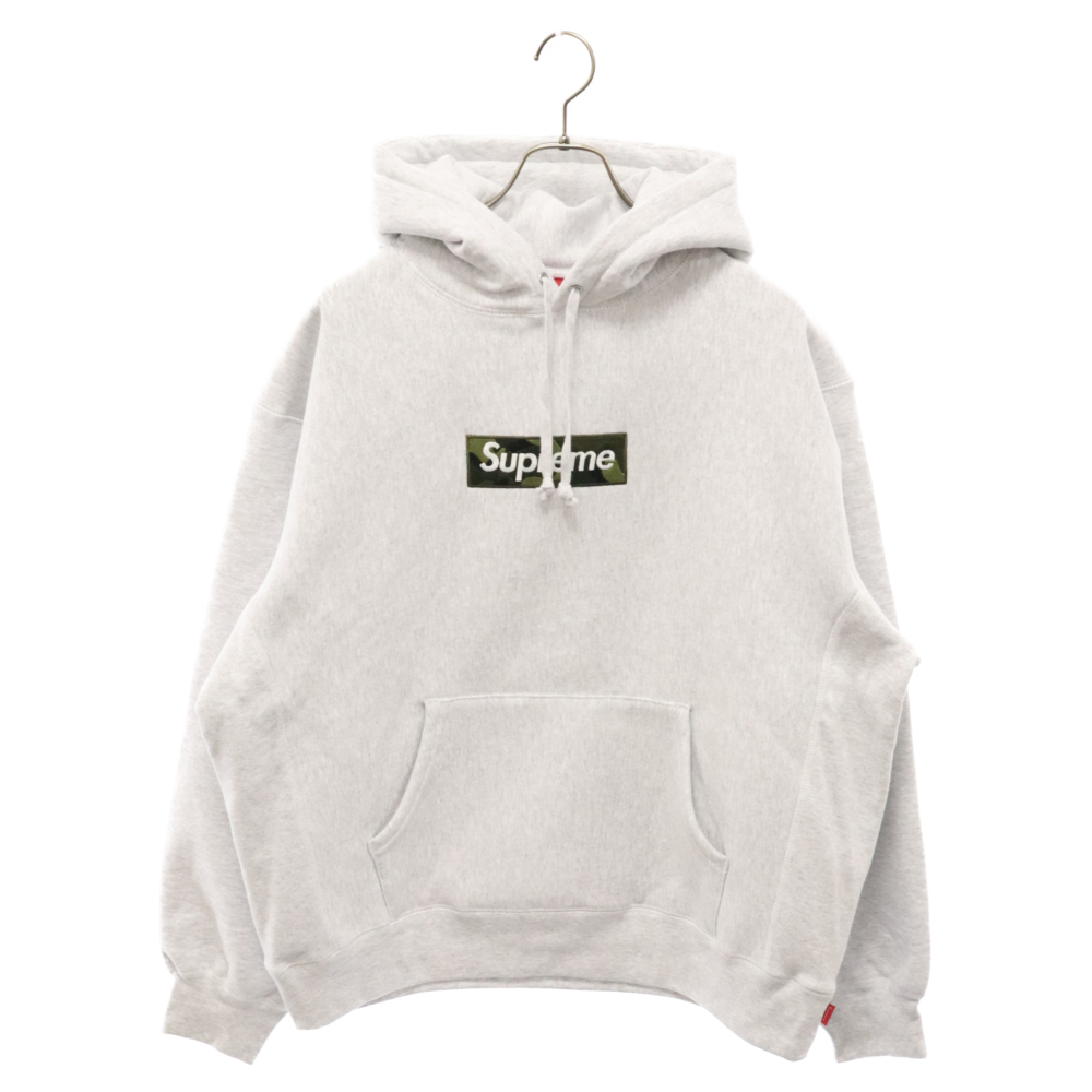 SUPREME シュプリーム 23AW Box Logo Hooded Sweatshirt ボックスロゴ プルオーバーパーカー フーディー グレー_画像1