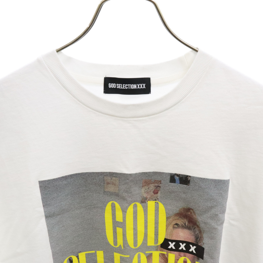 GOD SELECTION XXX ゴッドセレクショントリプルエックス 23SS フロントフォトデザインロゴ半袖Tシャツ ホワイト GX-S23-ST-22_画像3