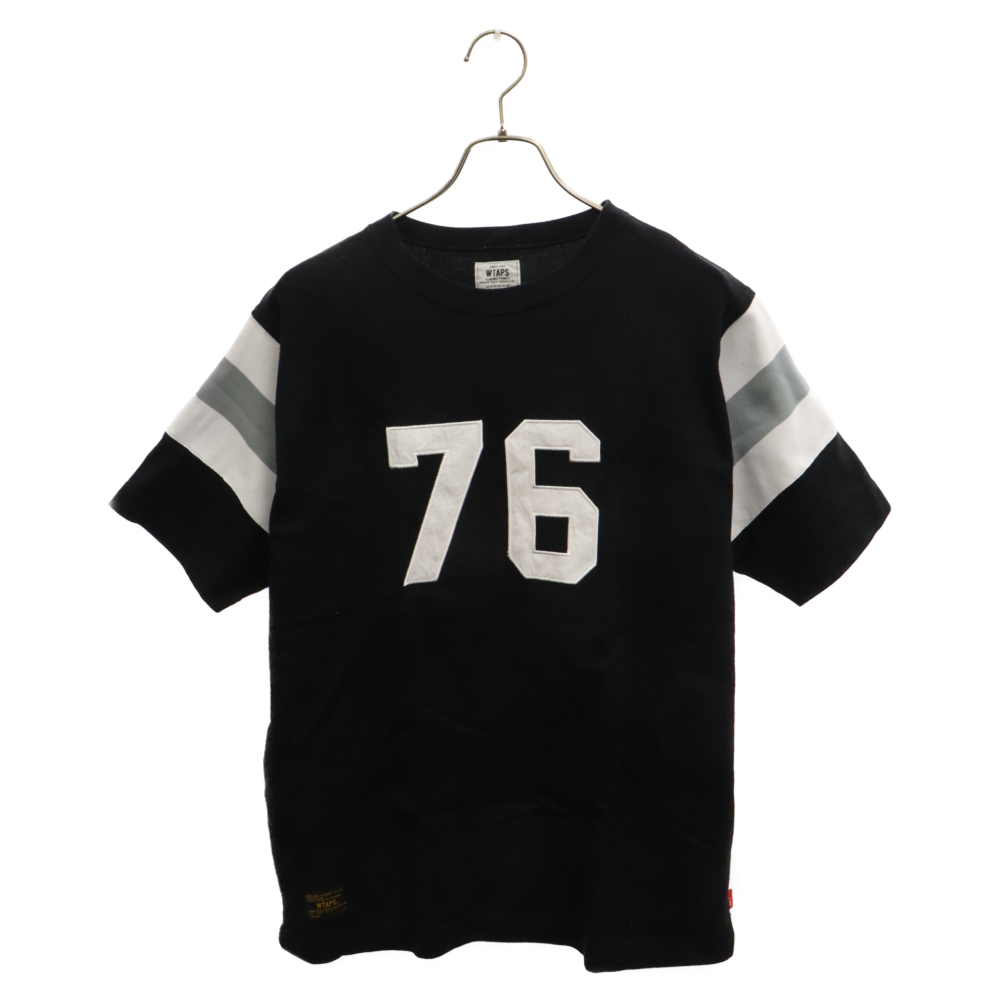 WTAPS ダブルタップス x Rags McGREGOR FOOTBALL SHIRTS 151ATDT-CSM01S ラグスマックレガー フットボールシャツ カットソー ブラック_画像1