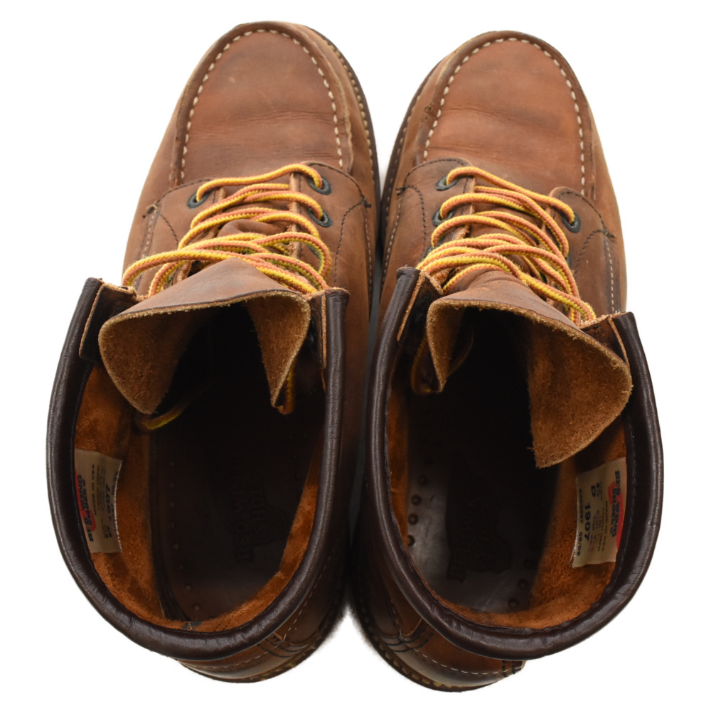 RED WING レッド ウイング 1907 6inch Classic Moc 6インチ クラシック モック レザー ブーツ ブラウン US8.5/26,5_画像5