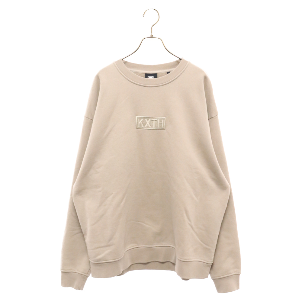 KITH キス Cyber Monday Crewneck Cyclone サイバーマンデー クルーネックスウェットトレーナー ベージュ KHM030147_画像1