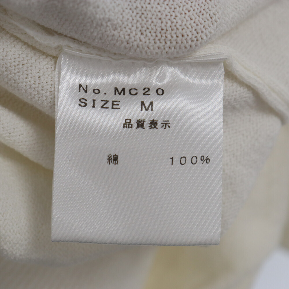 MOONCASTLE ムーンキャッスル アイスコットン ニット 半袖ポロシャツ ホワイト MC20_画像6
