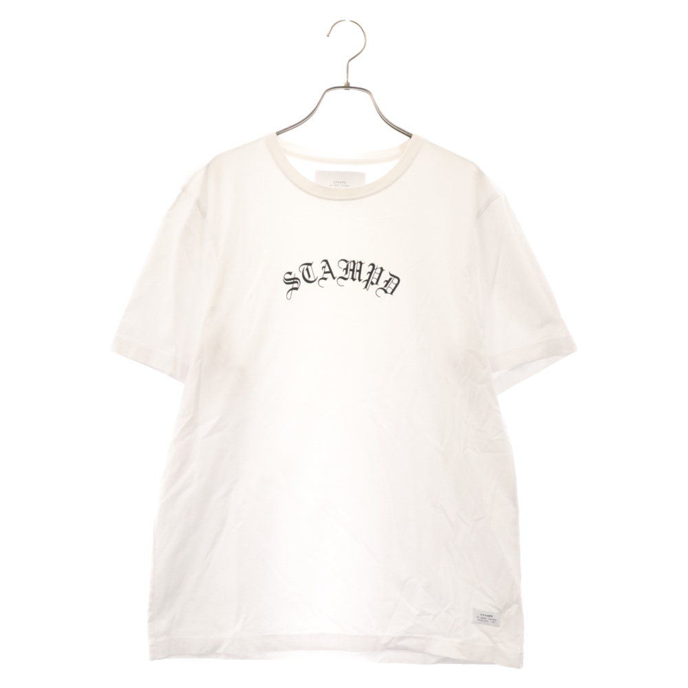 STAMPD スタンプド フロントプリント クルーネック半袖Tシャツ カットソー ホワイト SLA-M1912TE_画像1