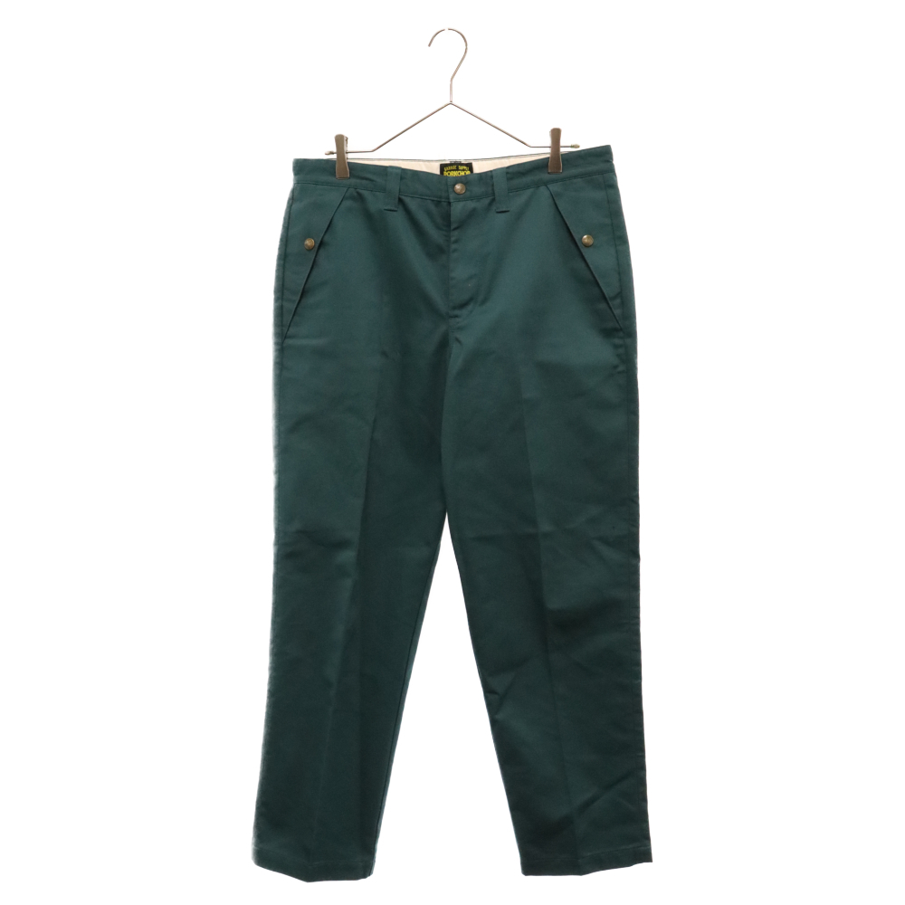 PORK CHOP ポークチョップ WORK PANTS レギュラーストレート ワークパンツ グリーン_画像1