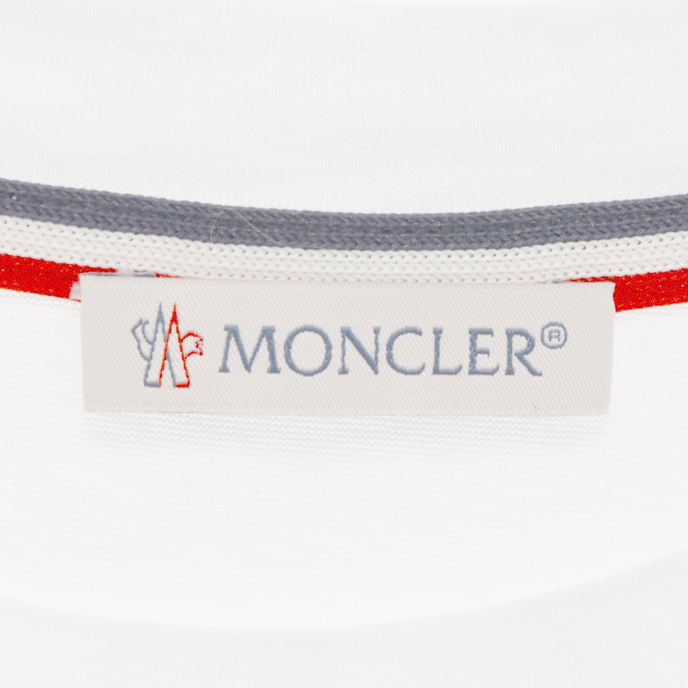MONCLER モンクレール MAGLIA T-SHIRT マリア フロントポケット 半袖Tシャツ カットソー ホワイト F10918C72500 8390Y_画像5