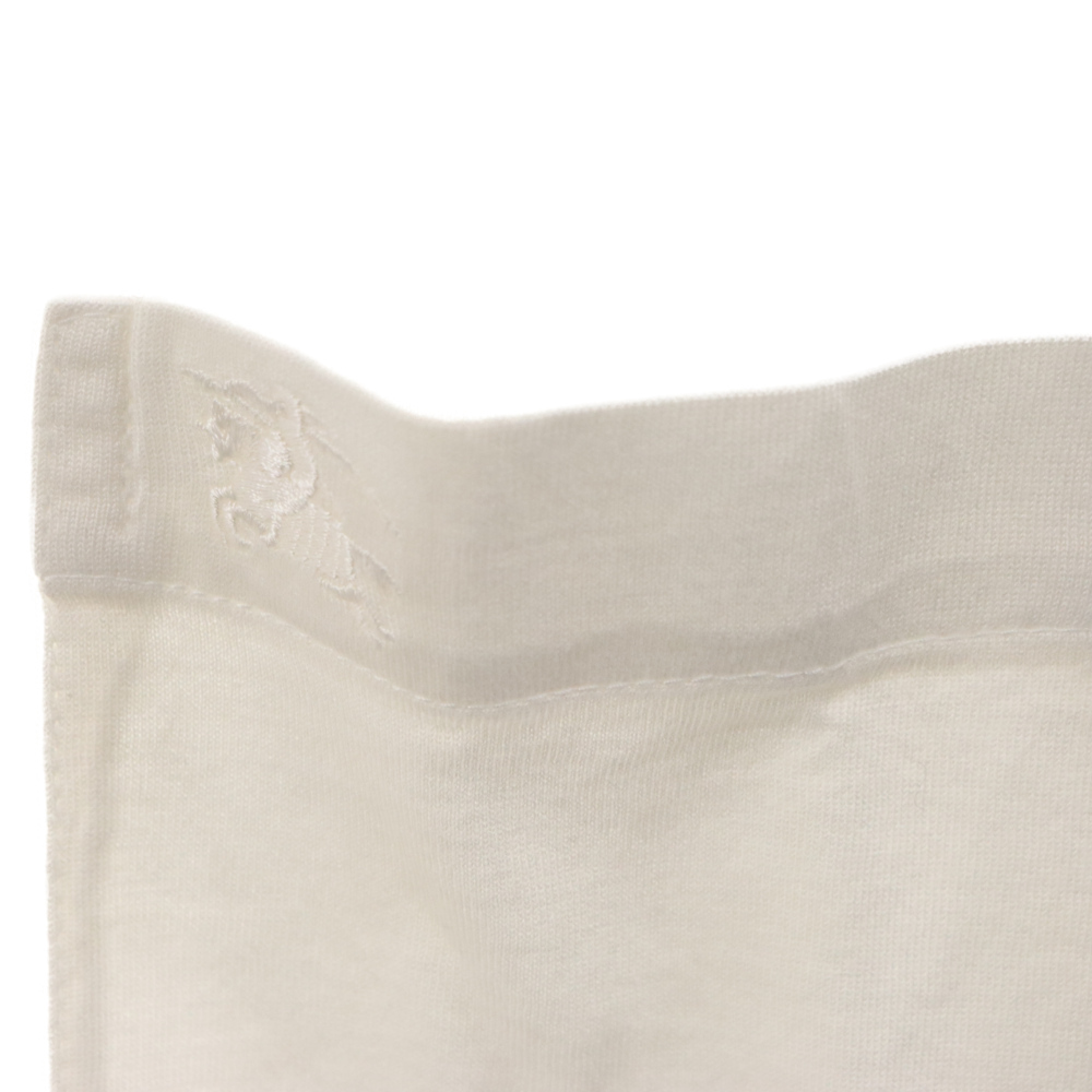 Burberrys バーバリーズ ロゴ刺繍 ノヴァチェック コットン半袖ポロシャツ ホワイト/ベージュ_画像5
