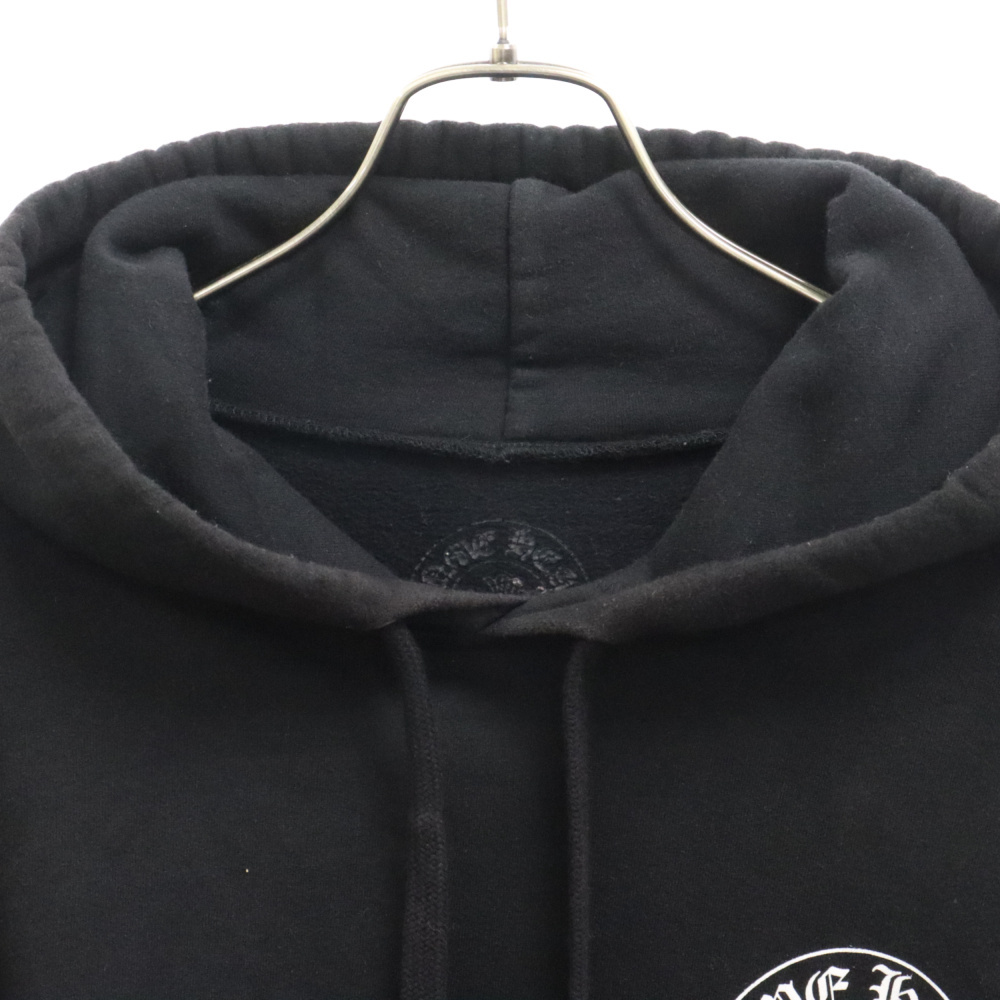 CHROME HEARTS クロムハーツ Horseshoe Pullover Hoodie ホースシュー クロス バックプリント プルオーバーパーカー ブラック_画像3