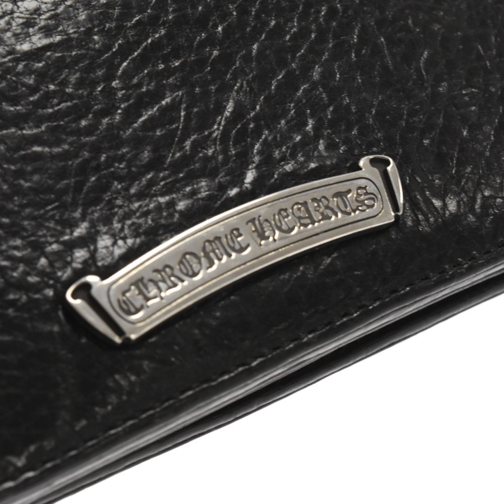 CHROME HEARTS クロムハーツ LNG SNGL FLD TIPS シングルフォールド レザーウォレット長財布 ロングウォレット ブラック_画像6