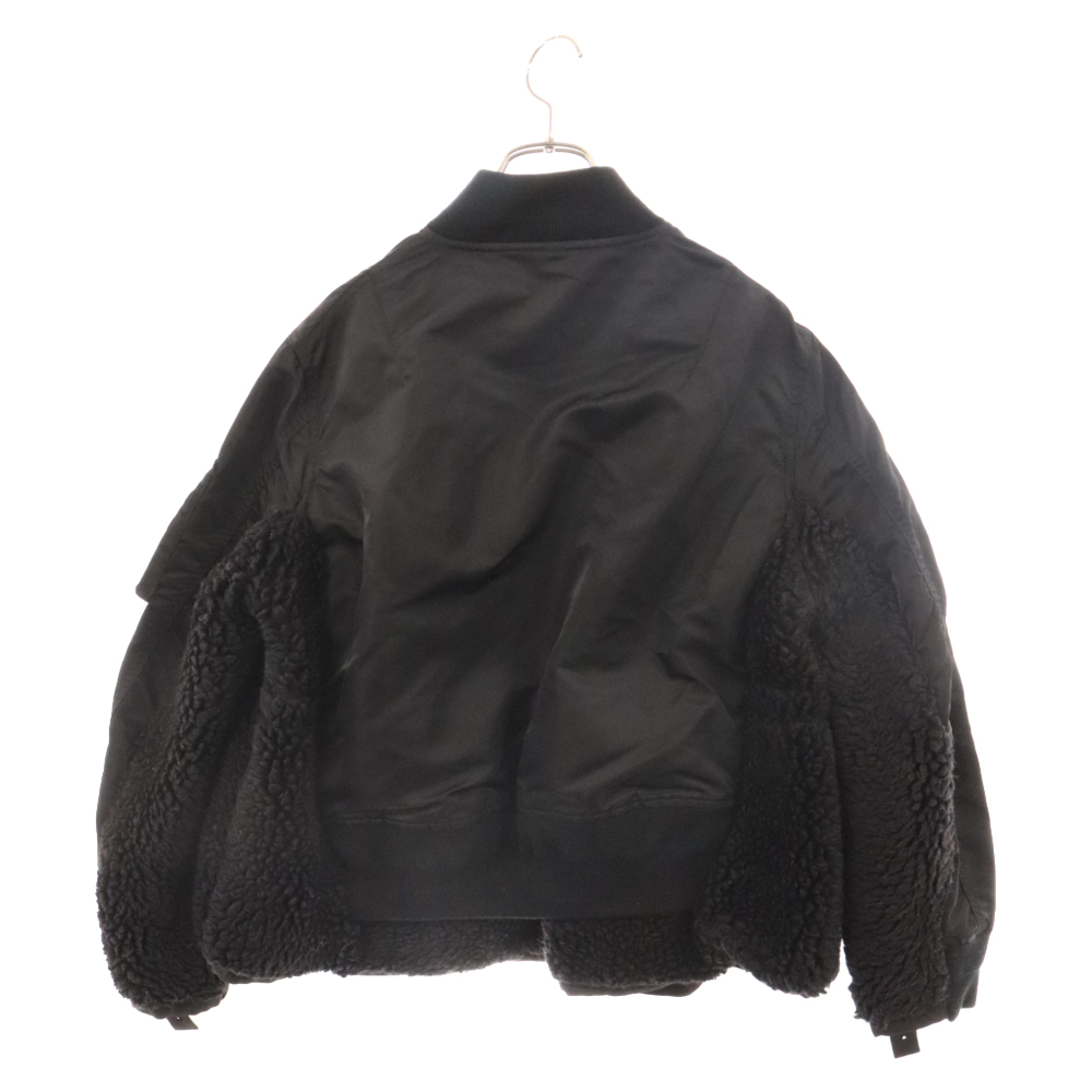 Sacai サカイ 21AW Nylon Twill Mix Blouson 21-05745 ナイロンツイルミックスブルゾン MA-1 ブラック_画像2