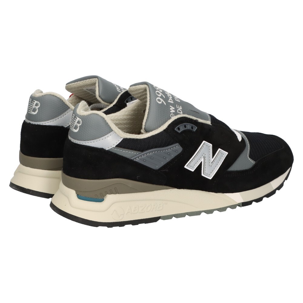 New Balance ニューバランス U998BL スウェード ローカットスニーカー ブラック US9/27cm_画像4