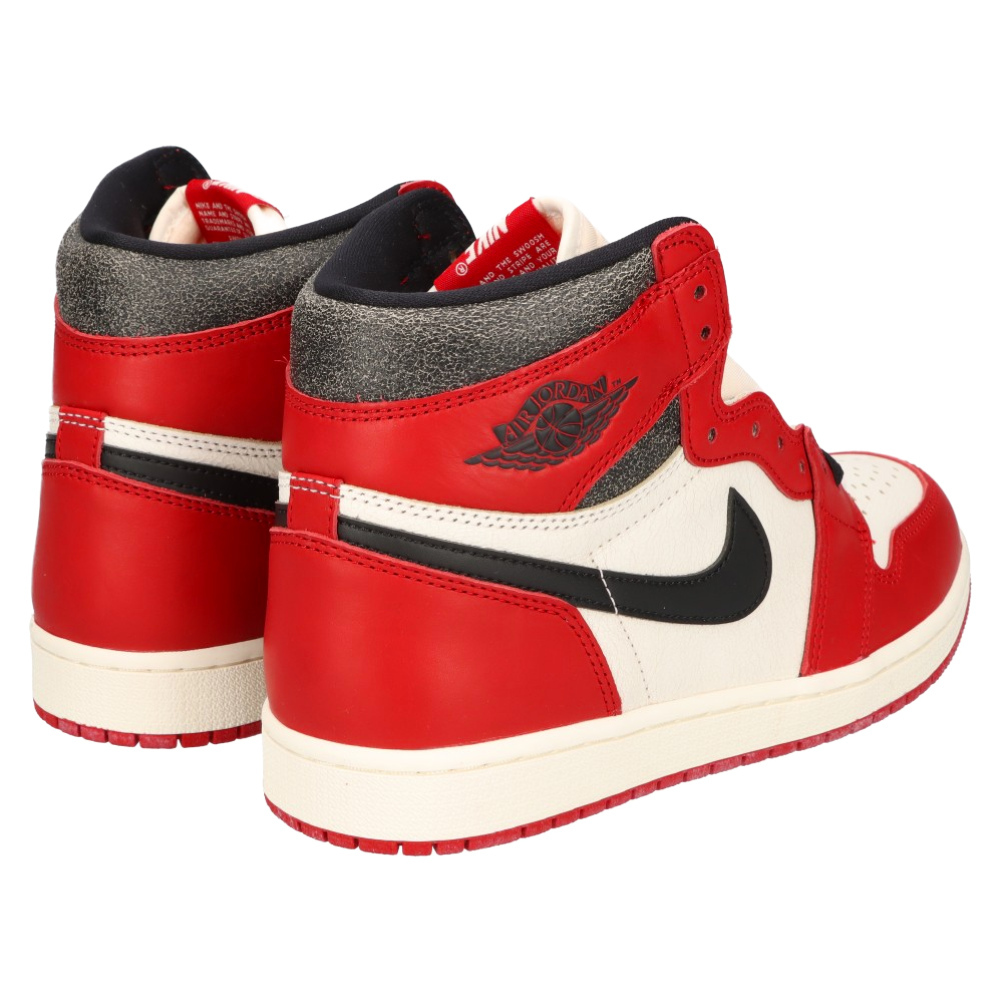 NIKE ナイキ AIR JORDAN 1 LOST&FOUND エアジョーダン1 ロスト&ファウンド ハイカットスニーカー ホワイト/レッド US9/27cm DZ5485-612_画像4