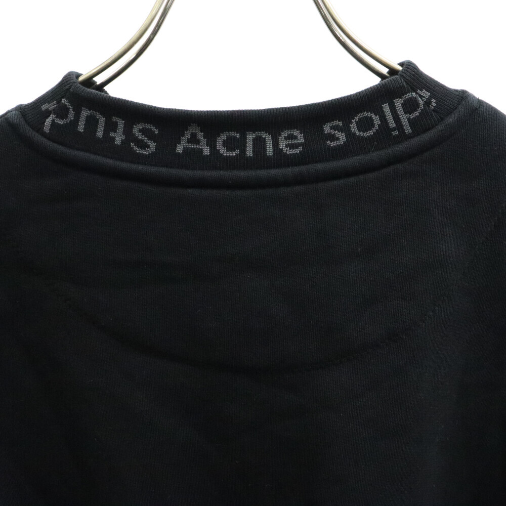 Acne Studios Acne стойка Dio sFLOGHO шея Logo вырез лодочкой тренировочный футболка черный BI0015