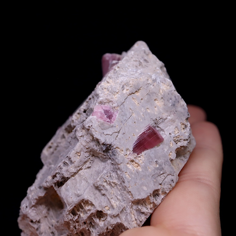 【送料無料】ピンク トルマリン 母岩 スモーキークォーツ 電気石 水晶 137.5g T657 鉱物　天然石　原石　パワーストーン_画像6