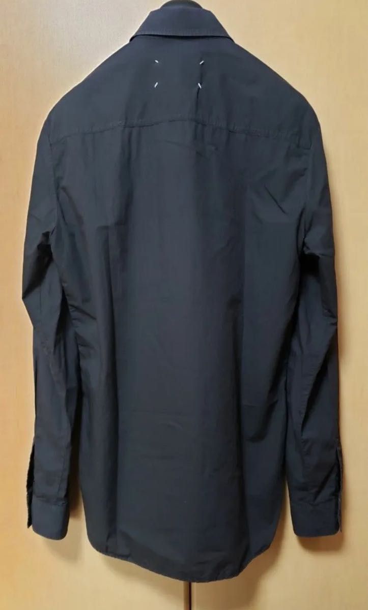 【定価8万】Maison Margiela オーバーダイシャツ 46 黒 ブラック シャツ 長袖シャツ
