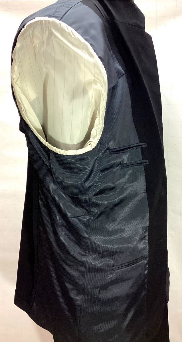 礼服 シングル2ボタン メンズ ブラック フォーマル E6 冠婚葬祭 スーツの画像3
