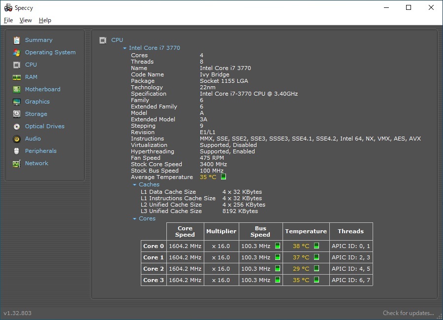 CPU Intel Core i7-3770 SR0PK & Team PC3-12800 8GB x2 セット品、動作確認済、ネコポス発送_画像10