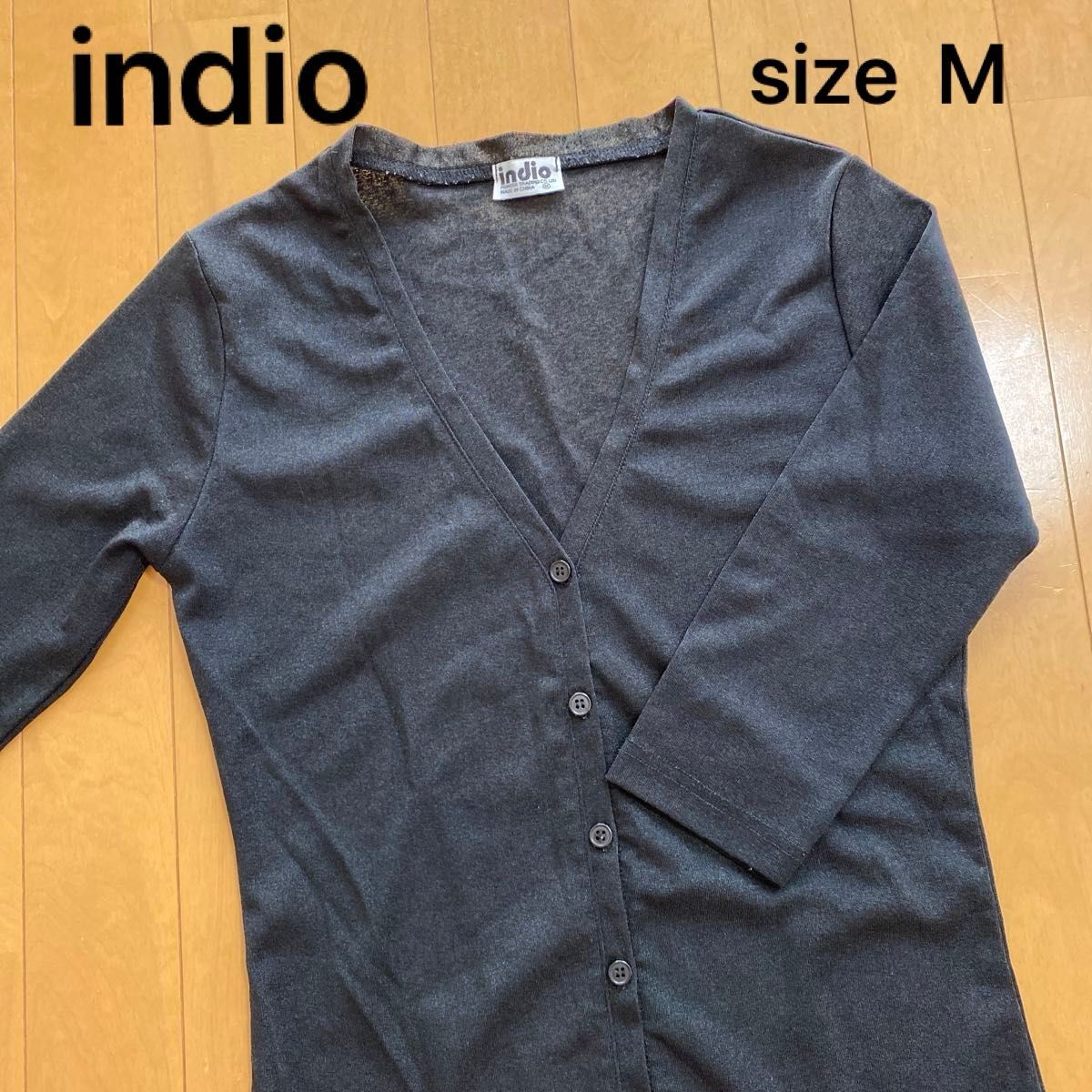 indio 薄手カーディガン　黒　Mサイズ