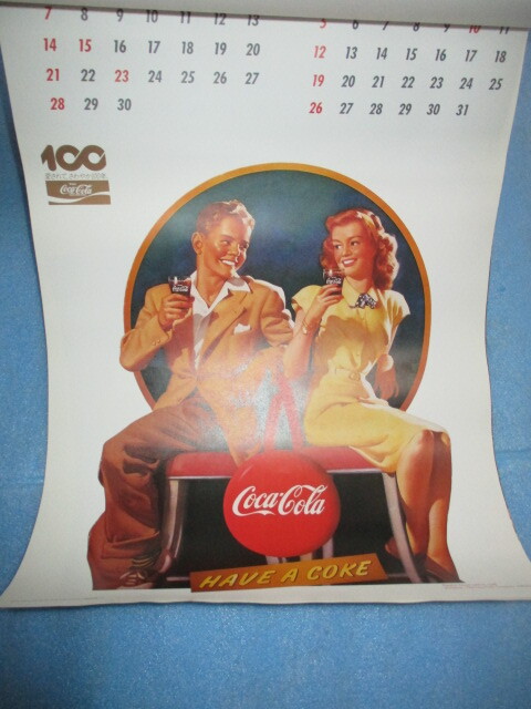 当時物1986年　コカ・コーラ100周年記念カレンダー　非売品_画像7