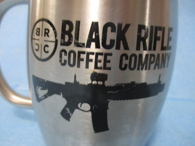 沖縄　米軍基地流れ品　BLACK　RIFLE　自動小銃　ヘビ図柄　カップ　ステンレス製　世田谷ベース_画像2