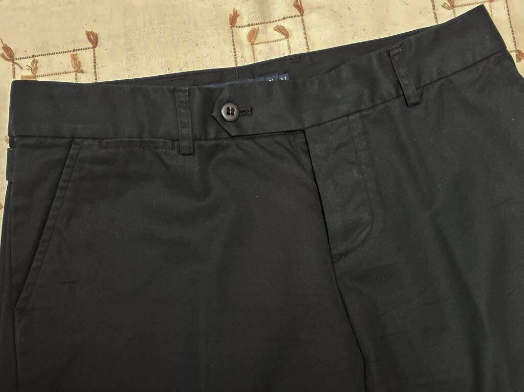 [RALPH LAUREN] Ralph Lauren cotton pants *11 number (L size ) black black beautiful goods trader have been cleaned *