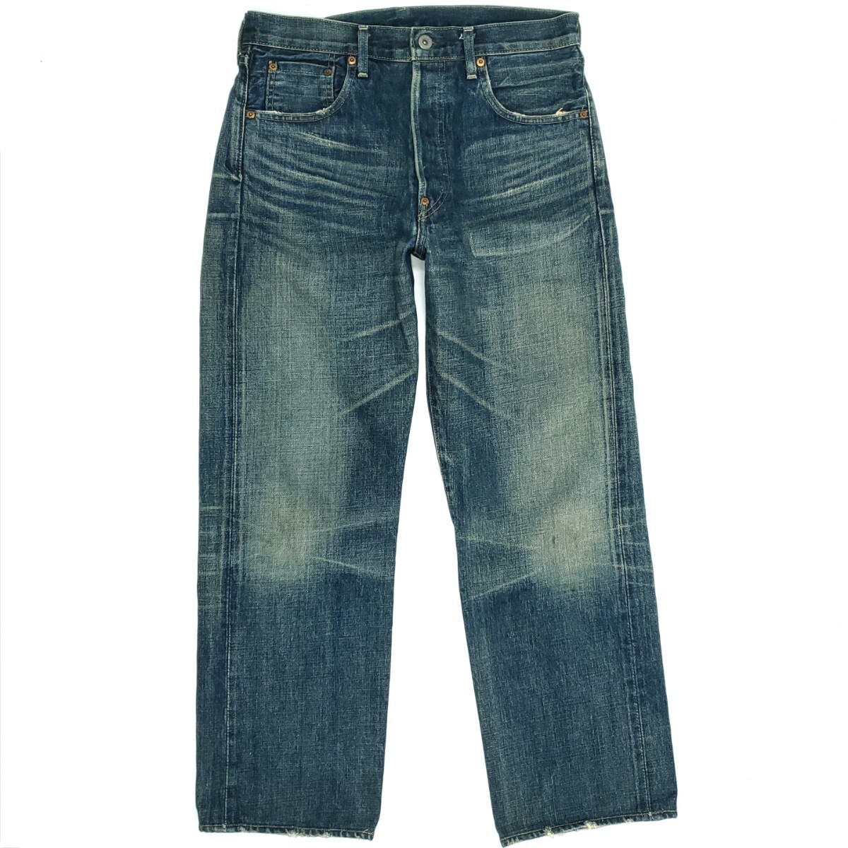 サンプル級 W32◆Levi's 702XX◆日本製ビンテージ復刻ジーンズBIGEリーバイスビッグEシンチバック赤耳メンズデニムLVC501XX好きも 797の画像2