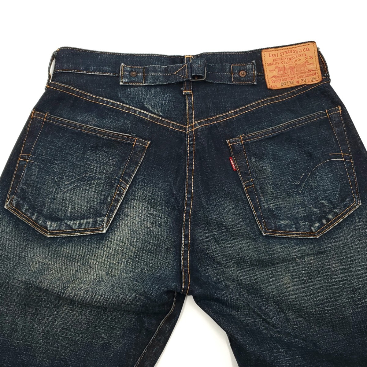 大きめ W33◆Levi's 37501◆日本製ビンテージ加工復刻ジーンズ501XX炭鉱系シンチバックビッグEリーバイス赤耳メンズデニムレプリカLVC 805