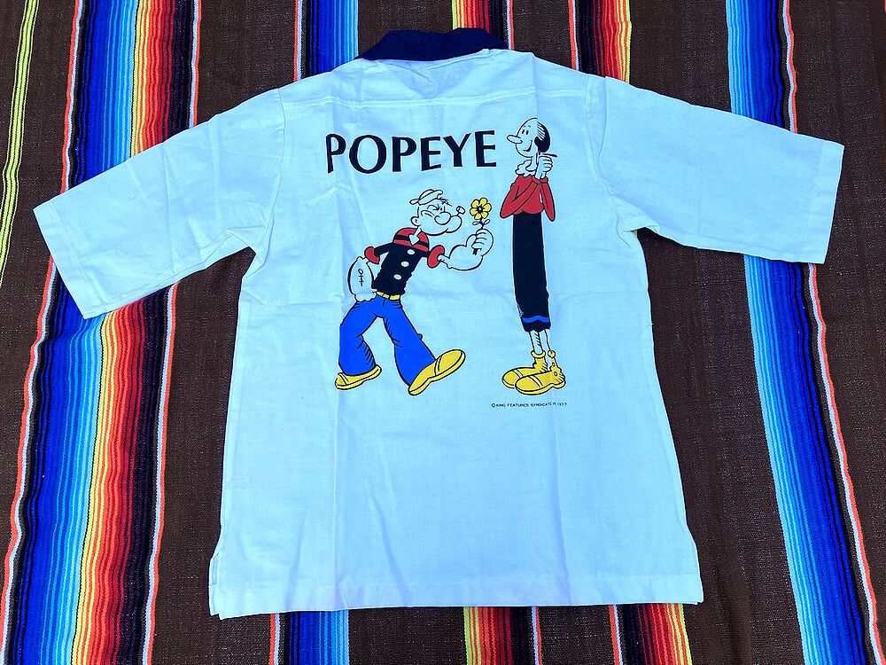 ◇ポパイ　POPEYE　70s　デッドストック　ビンテージ　プルオーバー　半袖シャツ◇検索　古着　キャラクター　レトロ_画像1