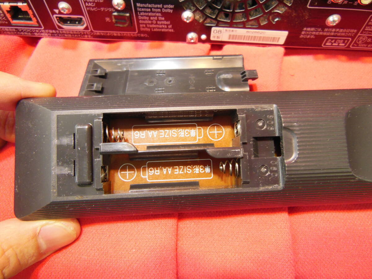 w240517-008B3 SONY BDZ-A70 Blu-ray レコーダー リモコン、B-CASカード付 通電のみ確認済 ジャンク扱 ブルーレイレコーダー_画像7