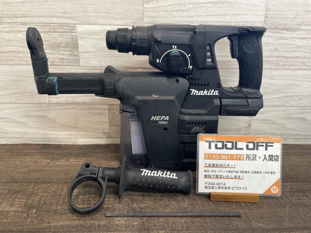 009▼ジャンク品▼マキタ makita 24㎜充電式ハンマドリル HR244D 集じんシステム付属 異音有り 動作品_画像1