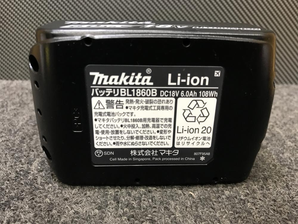 013♪おすすめ商品♪マキタ makita 18V6.0Ah純正リチウムイオンバッテリー BL1860B 充電回数12回_画像6