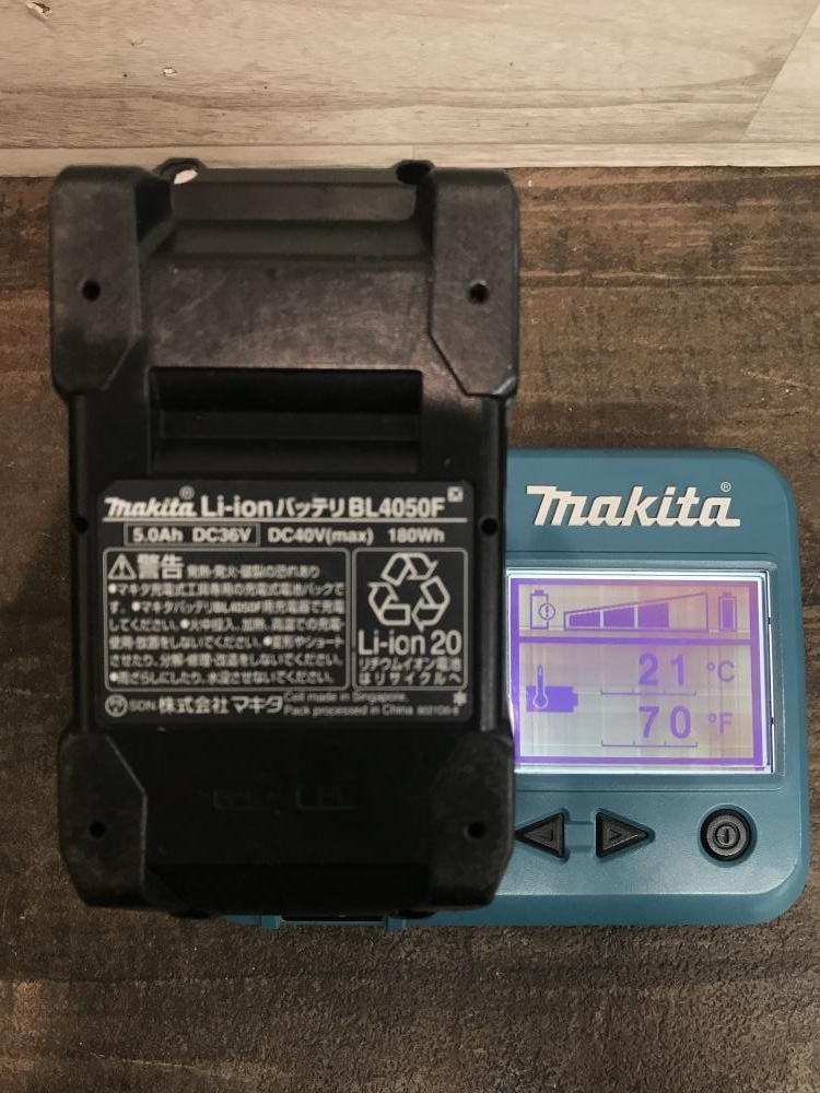 009▼おすすめ商品▼マキタ makita バッテリー 160回充電 残寿命3/4 BL4050F 40Vmax 5.0Ah 動作OK_画像6