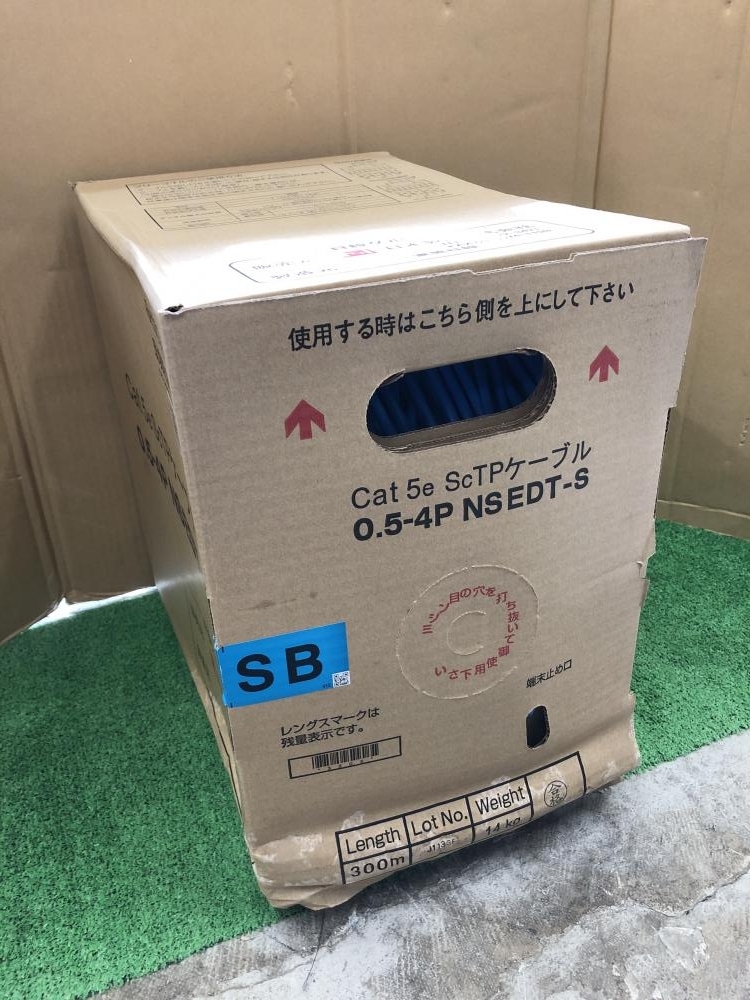 005▽未使用品▽日本製線 Cat5e ScTPケーブル 0.5×4P NSEDT-S 300m_画像1