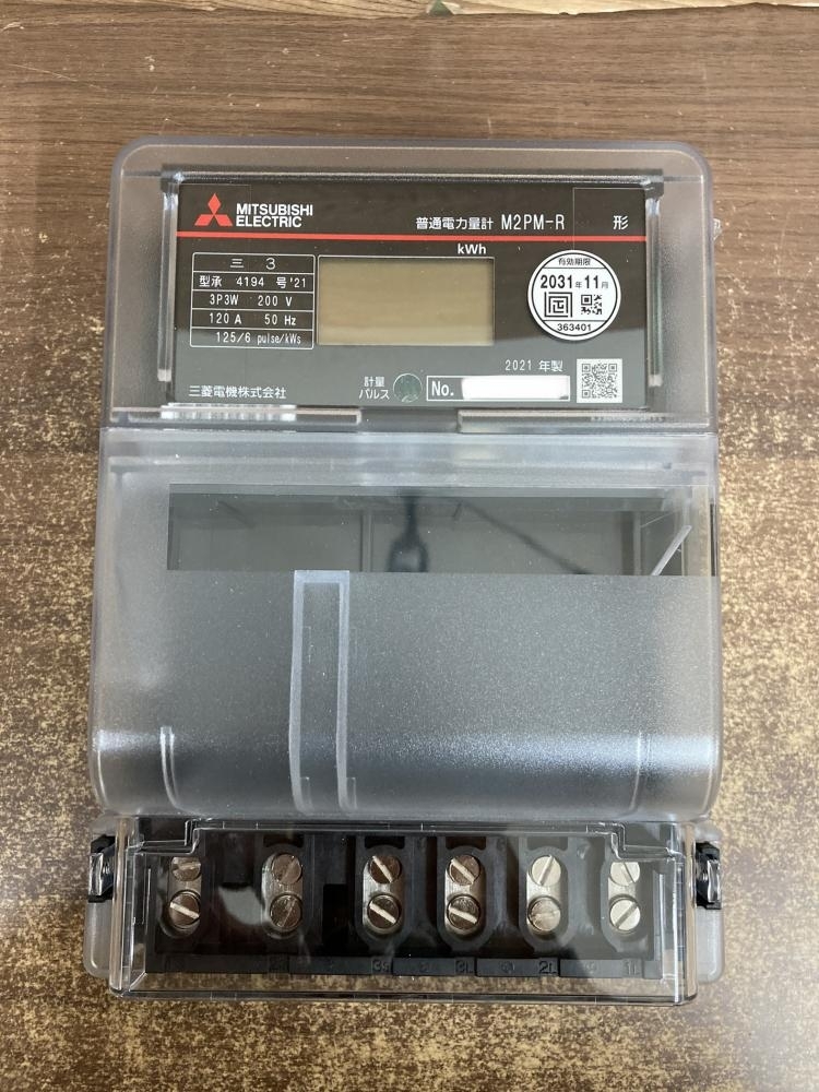 002○未使用品○MITSUBISHI 三菱 電子式電力量計 M2PM-R ※120A　50Hz　高崎店_画像2