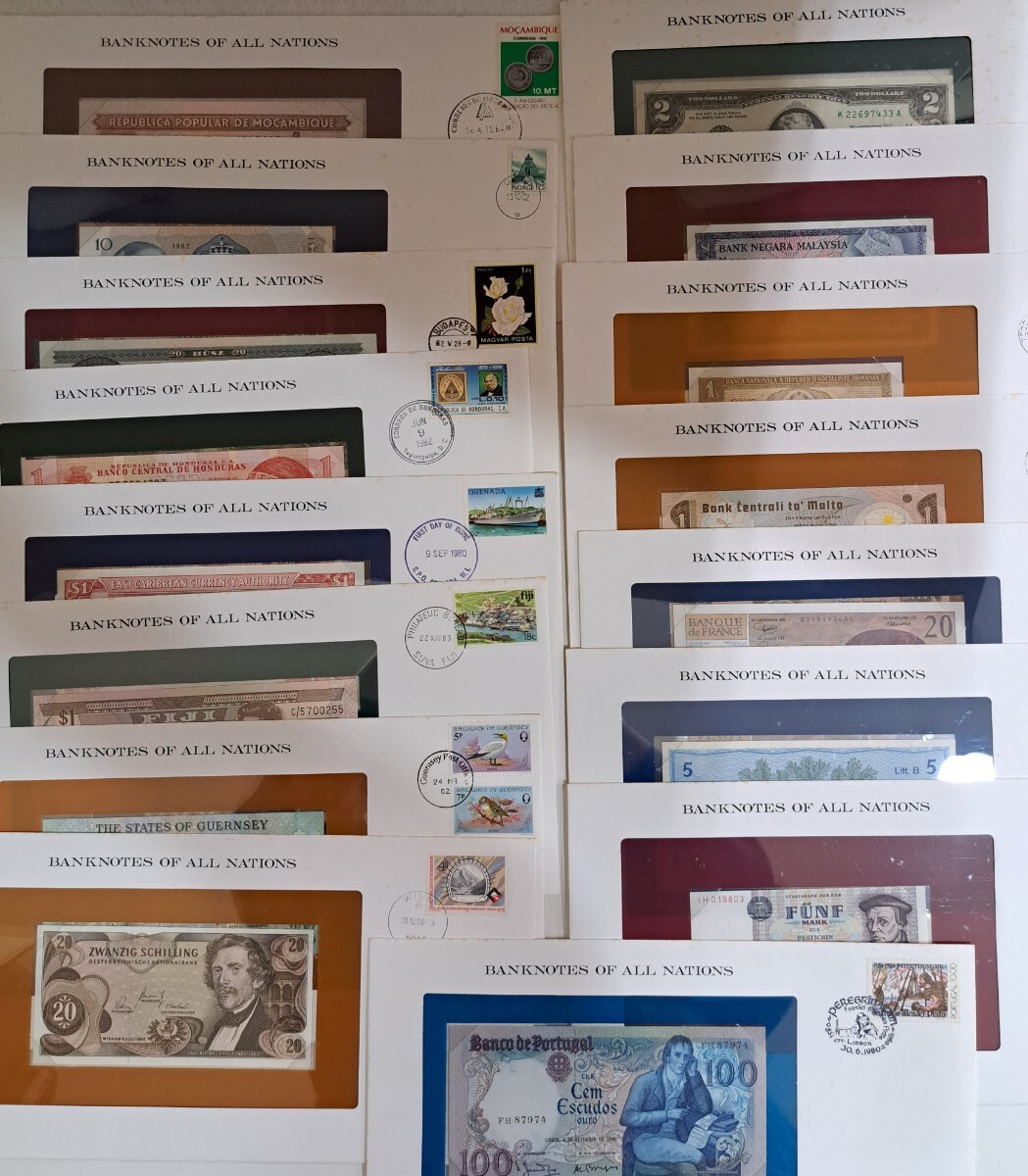 **BANKNOTES OF ALL NATIONS мир. страна .. банкноты коллекция зарубежный банкноты банкноты 74 листов **