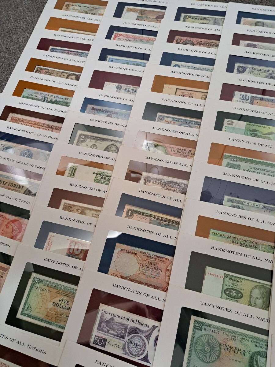 **BANKNOTES OF ALL NATIONS мир. страна .. банкноты коллекция зарубежный банкноты банкноты 74 листов **