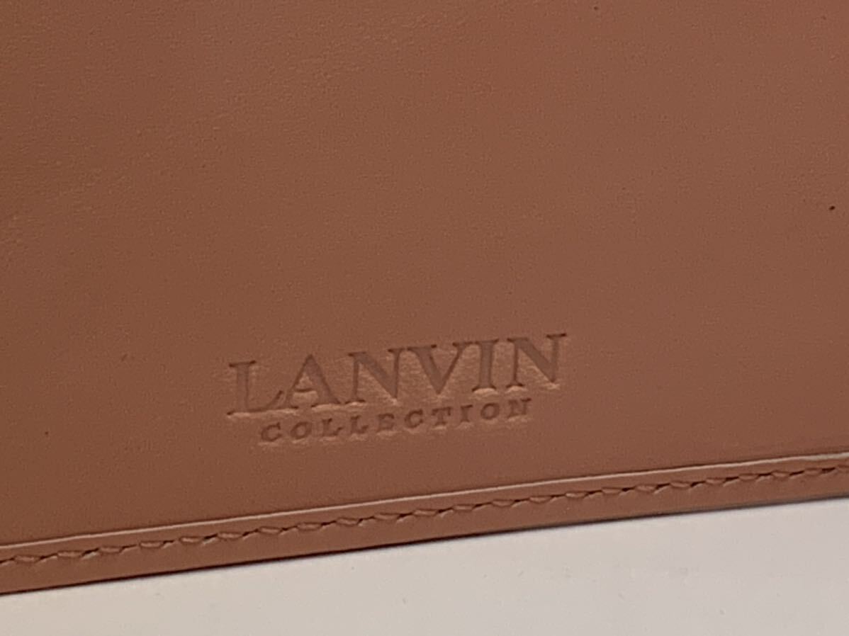 LANVIN Lanvin collection folding twice purse pink original leather unused 