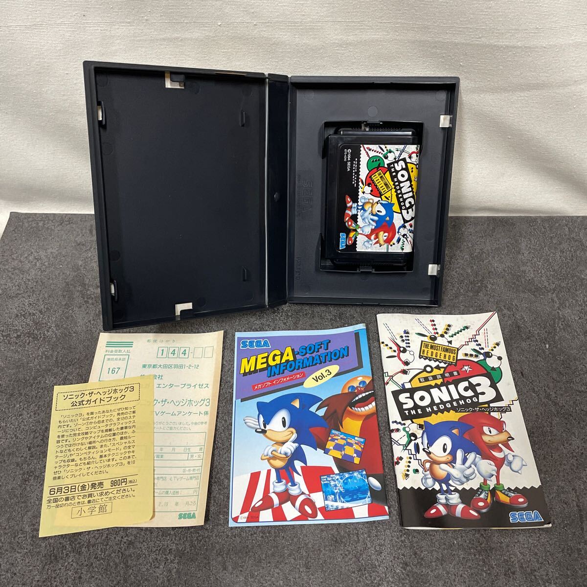 ④新品未使用品 SONIC3THE HEDGEHOG ソニック・ザ・ヘッジホッグ3 MD MEGA DRIVE 店舗在庫品　SEGA セガ ソフト _画像7