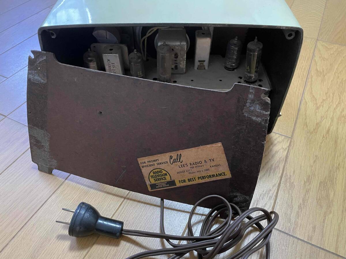 【アメリカ製・真空管ラジオ】CROSLEY E-10 クロスレイ 1953年 ★ ヴィンテージ 現状品（※裏蓋外れあり）_画像5