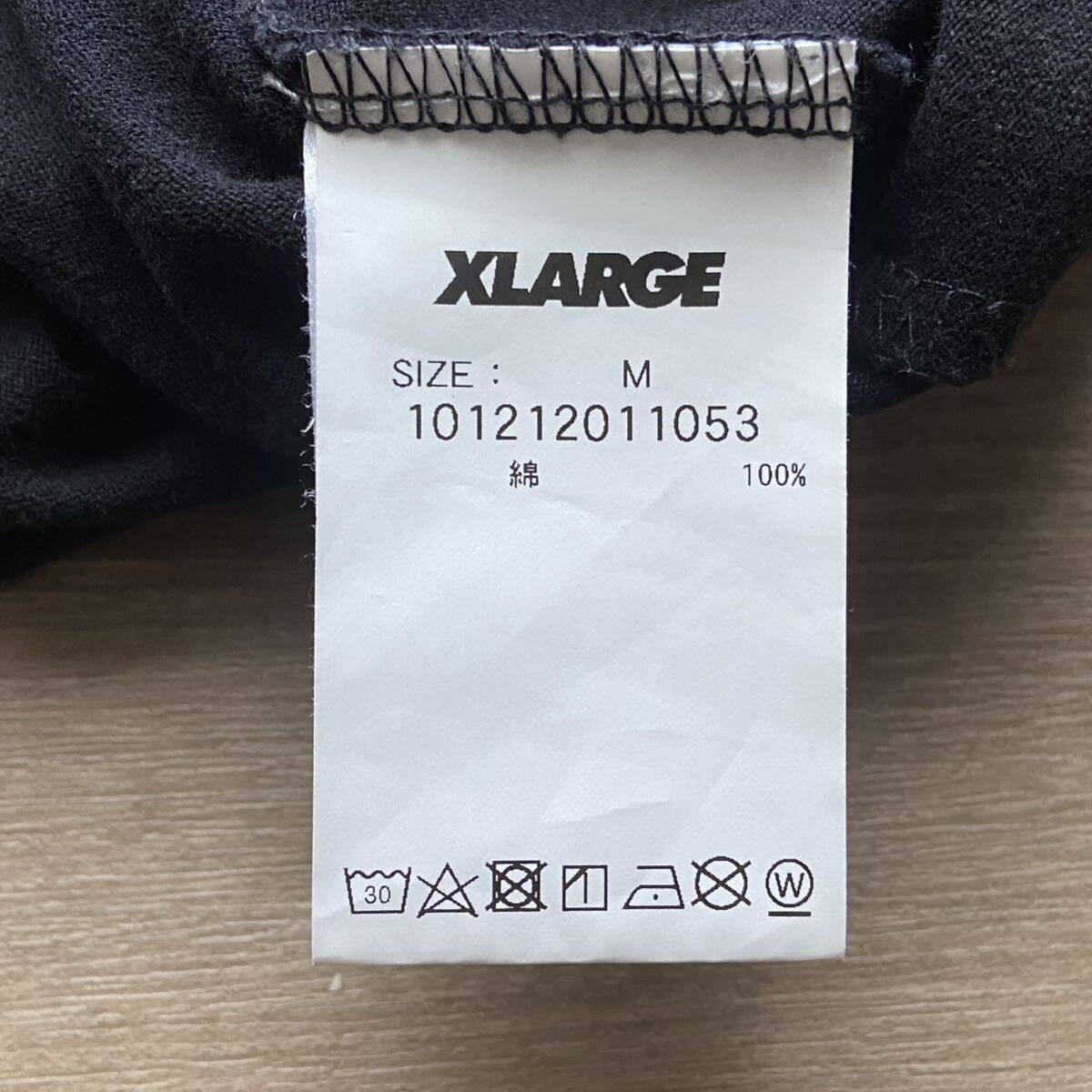 X-LARGE エクストララージ フロント プリントロゴ 半袖 Tシャツ ブラック Mサイズ 古着_画像8