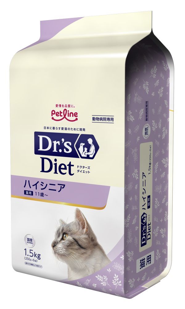 猫用 ドクターズダイエット 猫 ハイシニア ドライ 1.5kg（２５０Ｇ×６）_画像1