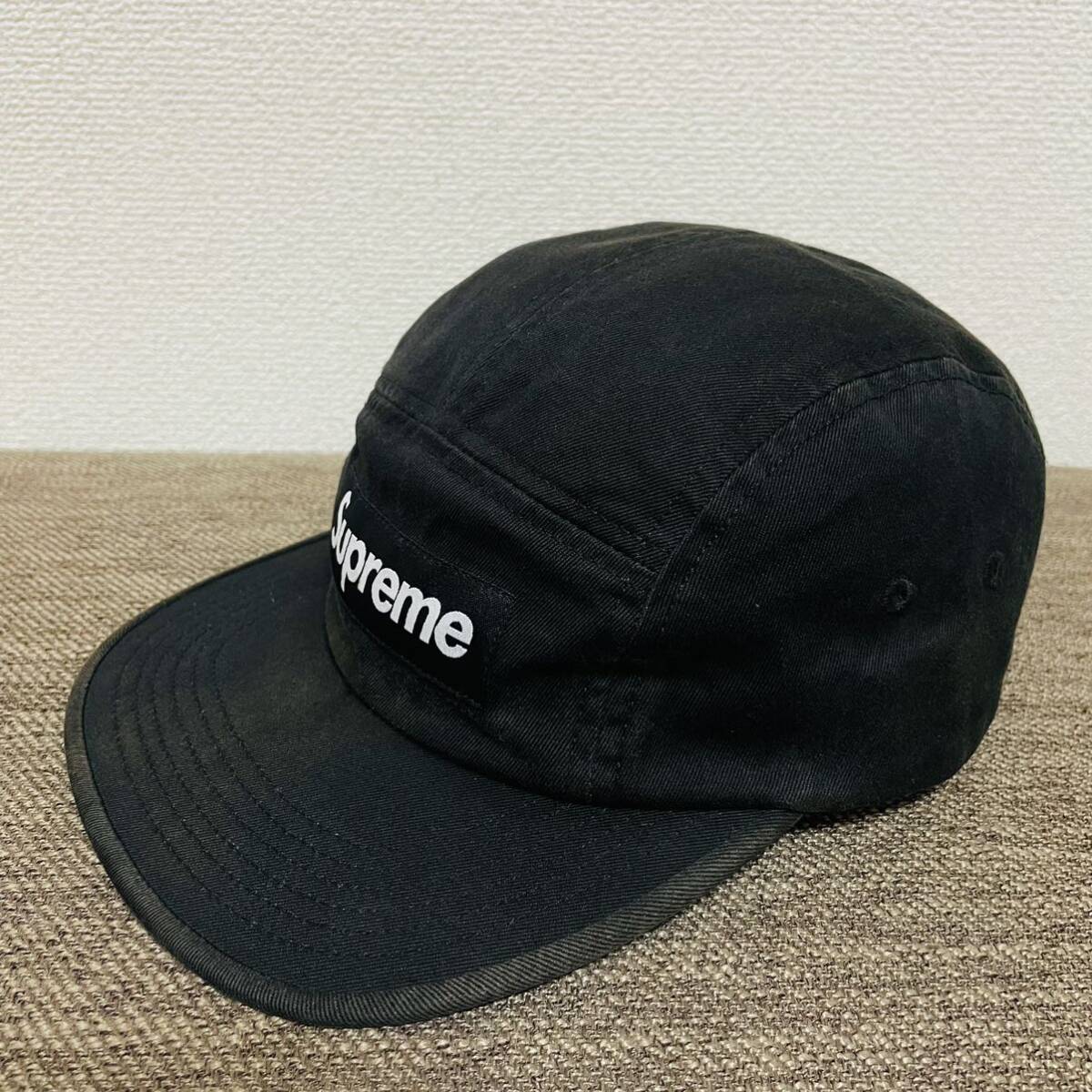 Supreme Washed Chino Twill Camp Cap Black Free 20ss 2020年 ブラック ウォッシュド チノ ツイル キャンプ キャップ ボックスロゴ_画像2