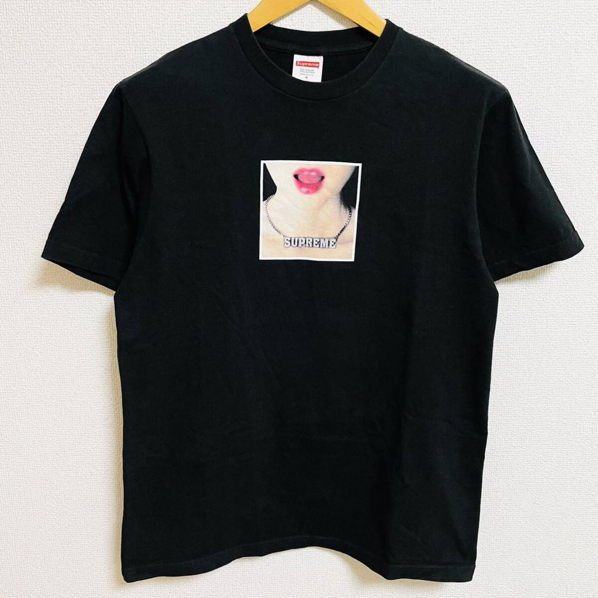 Supreme Necklace Tee Black S 18ss 2018年 黒 ブラック ネックレス_画像1