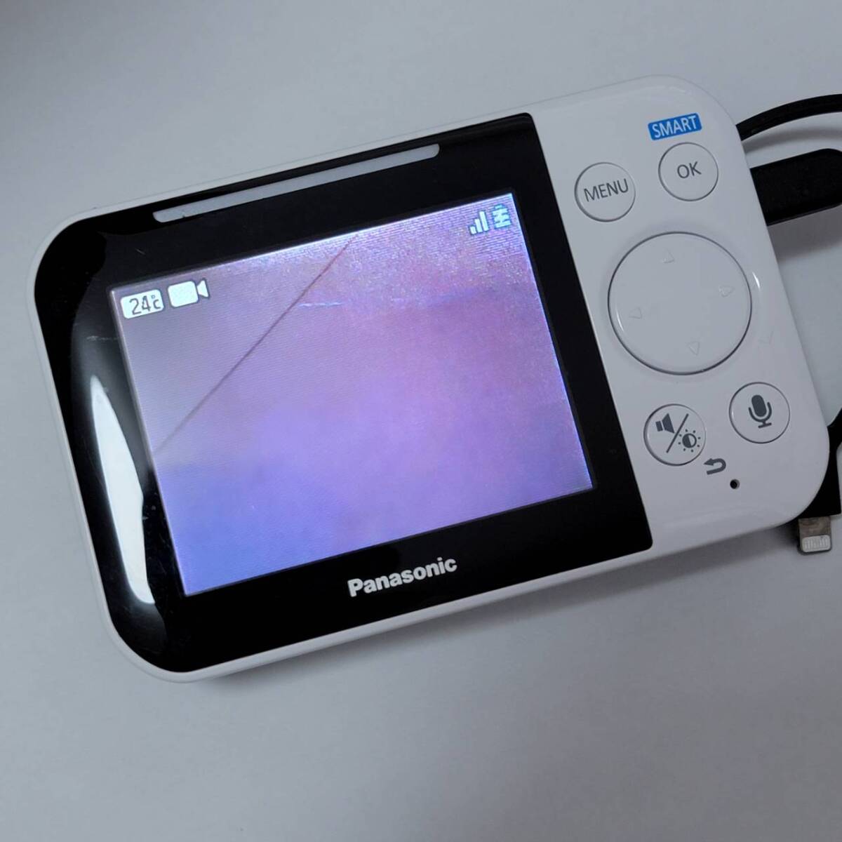 【通電○】Panasonic KX-CU705 ワイヤレスベビーカメラ ホワイト パナソニック ベビーモニターの画像2