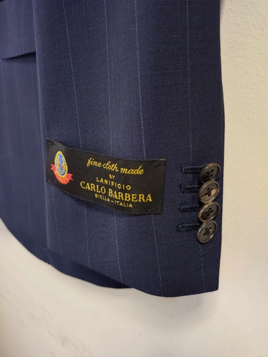  new goods unused suit Company suit company Italy cloth CARLO BARBERA spring summer suit ya5 y5 navy blue navy 170-8d m 46