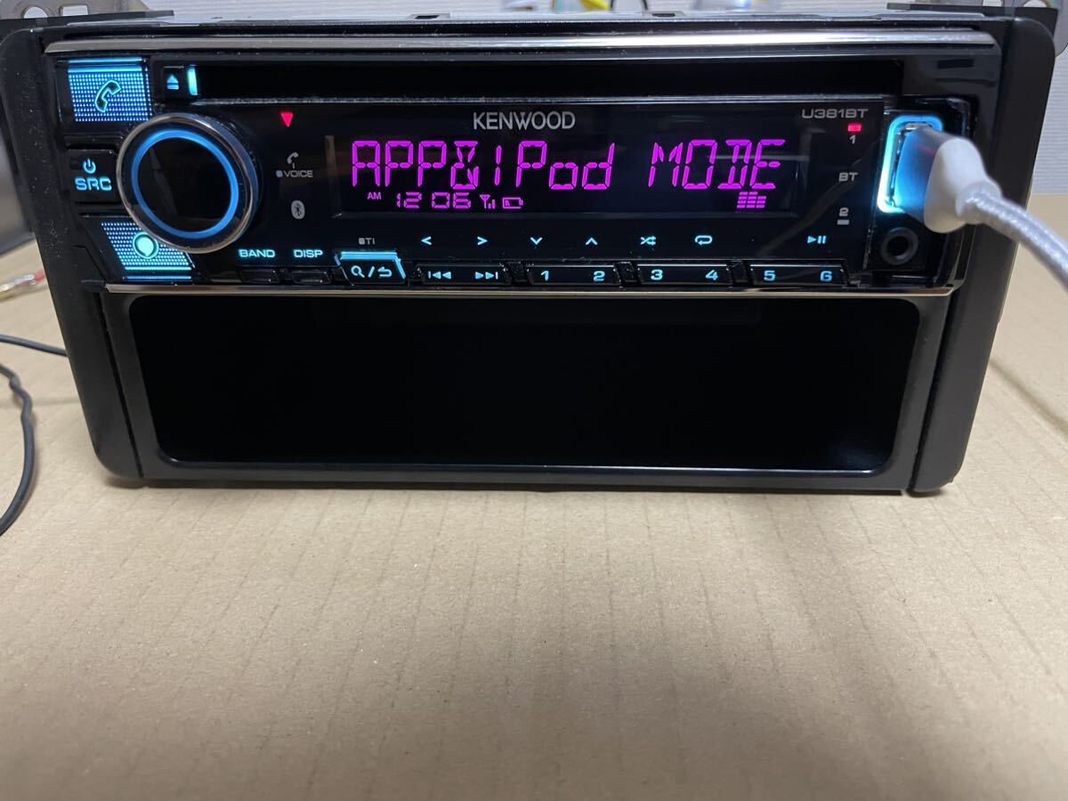 ★動作確認済み★KENWOOD ケンウッド 1DIN CDプレーヤー U381BT CD USB AUX Bluetooth _画像6