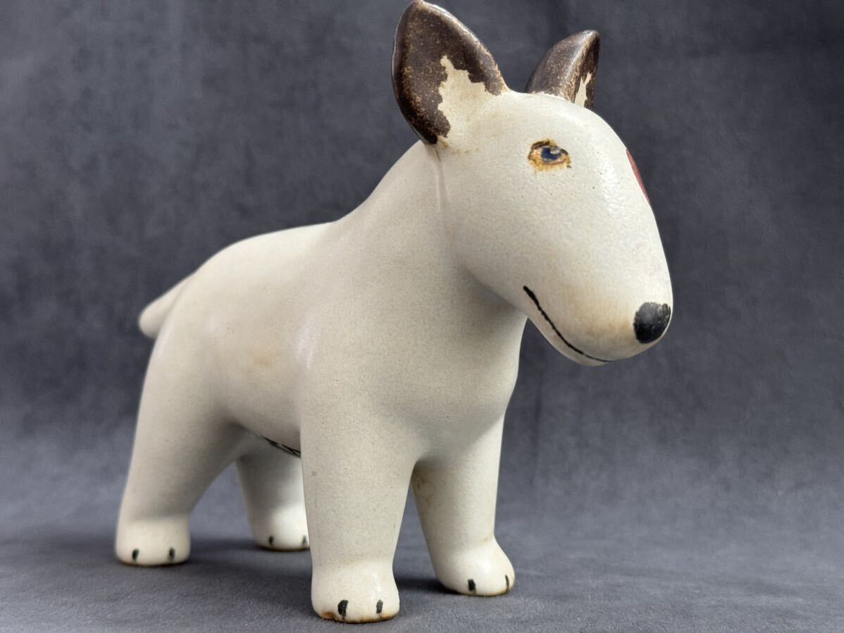 リサ ラーソン Lisa Larson スウェーデン製 北欧 ブルテリア 陶器 置物 犬_画像1