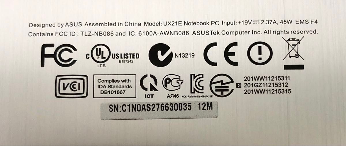 限定さくら色 ASUS UX21E Corei7 ノートパソコン中古品ジャンク品