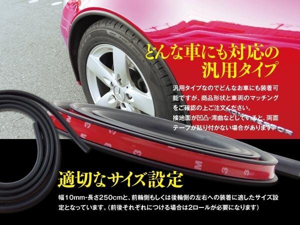 [ free shipping ] painting possibility!= over fender arch molding = fender molding all-purpose type width 10mm length 2.5m 250cm Raver fender 