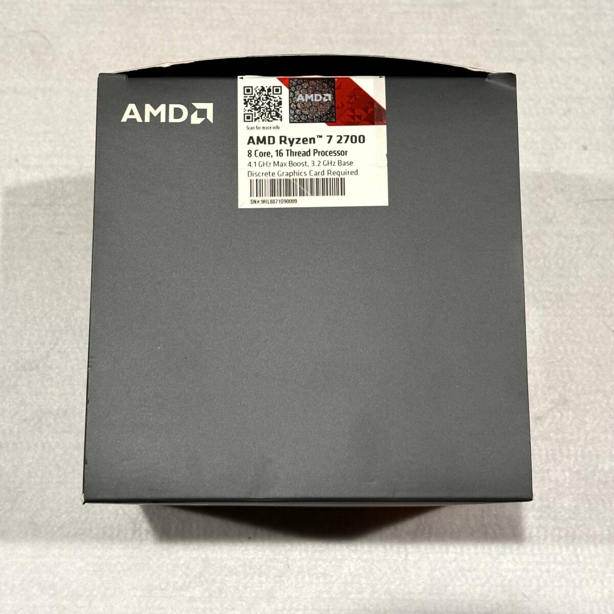 ☆USED☆ AMD RYZEN7 2700 箱・CPUクーラー[未使用]のみ 【CPUなし】 【送料無料】_画像2